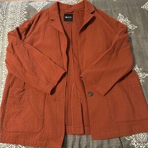 Madewell Rust Quilted Blazer